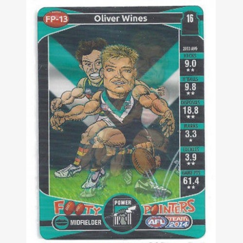 2014 Teamcoach Footy Pointers FP-13 Oliver WINES Port Adelaide