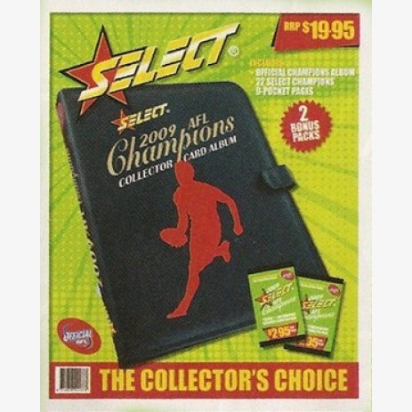 2009 Select Champions Album with 22 pages, 2 bonus packs and Cousins Comeback Card