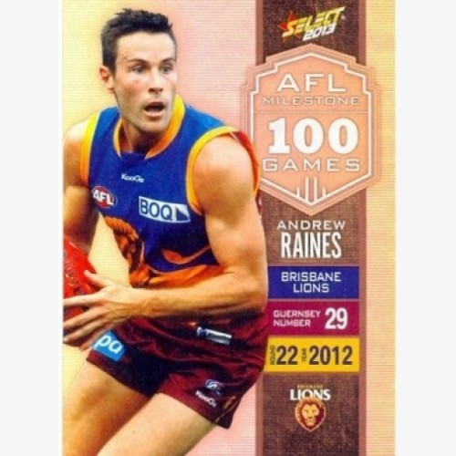 2013 Select Champions Milestone Games MG8 Andrew RAINES Brisbane