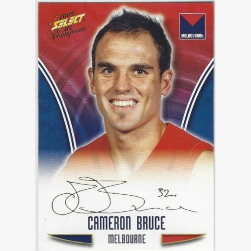 2009 Select Champions AFL Cameron Bruce Foil Signature Card FS38
