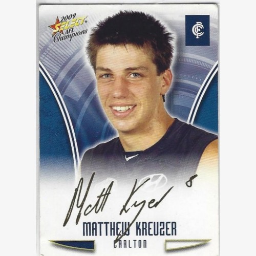 2009 Select Champions AFL Matthew Kreuzer  Foil Signature Card FS12