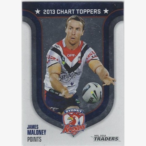 SPONSORED 2014 NRL Traders 2013 Chart Toppers Card #SR2013/3 James Maloney Roosters