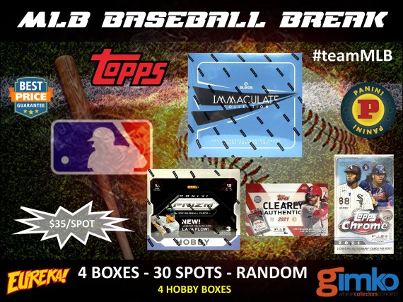 #1656 MLB BASEBALL 4 BOX BREAK - SPOT 13