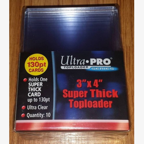 Ultra PRO 3" X 4" Super Thick Toploader 130PT (10ct pack)