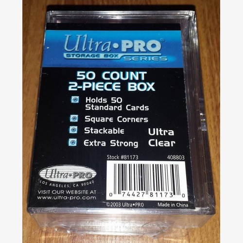 Ultra PRO 2-Piece 50 Count Clear Card Storage Box (2 Pack)