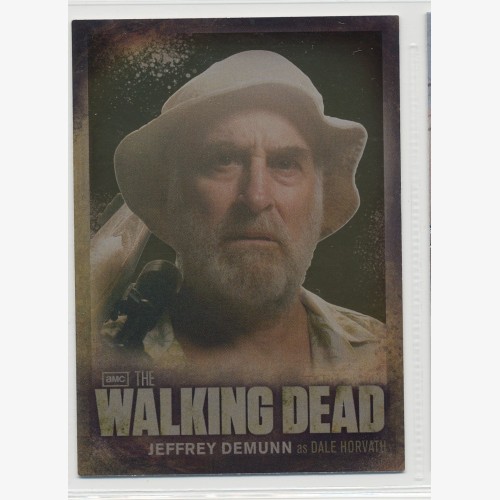 2012 CRYPTOZOIC  WALKING DEAD FOIL PARRALLEL JEFFREY DEMUNN AS DALE HORVATH BIO COLLECTOR CARD - CB08