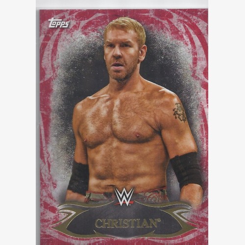 2015 TOPPS WWE UNDISPUTED Red Parallel Card 33 CHRISTIAN