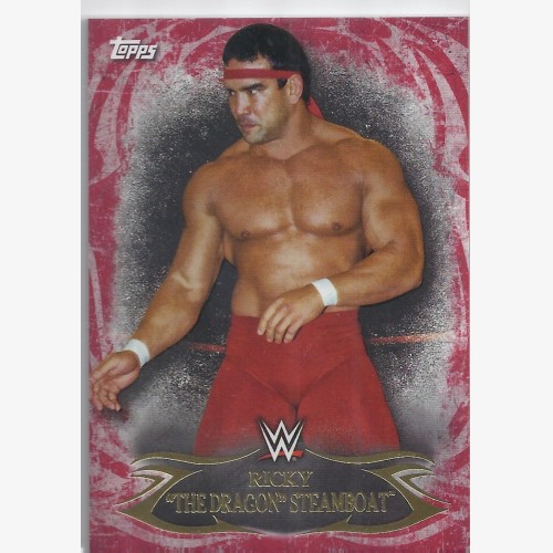 2015 TOPPS WWE UNDISPUTED Red Parallel Card 34 RICKY THE DRAGON STEAMBOAT