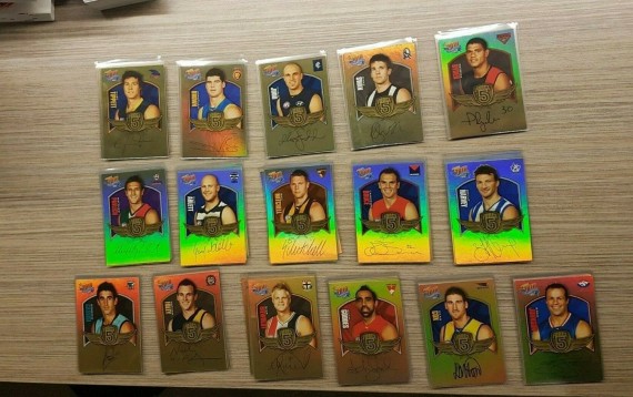 2010 AFL SELECT CHAMPIONS GOLD FORCE 5 SIGNATURE FULL SET 80 CARDS VERY RARE