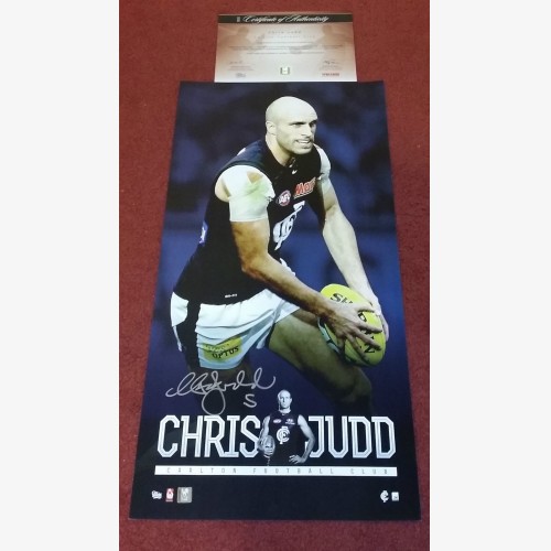 CARLTON BLUES CHRIS JUDD SIGNED LEGEND LIMITED OFFICIAL LITHOGRAPH PRINT