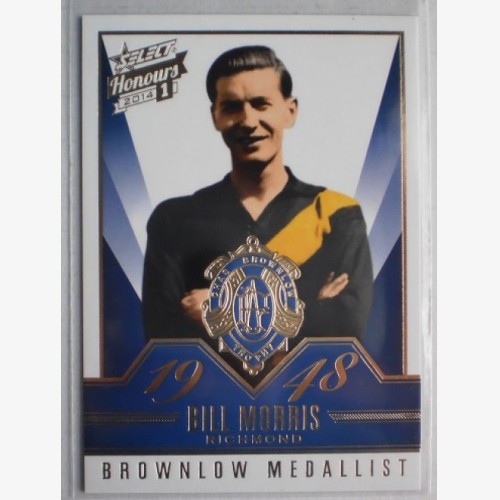 2014 AFL SELECT HONOURS BILL MORRIS BROWNLOW GALLERY CARD - RICHMOND TIGERS