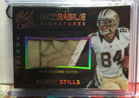2014 NFL PANINI BLACK GOLD SIZEABLE SIGNATURES PATCH AUTO KENNY STILLS #05/25