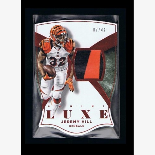 2015 NFL PANINI FOOTBALL LUXE PATCH - JEREMY HILL #07/49
