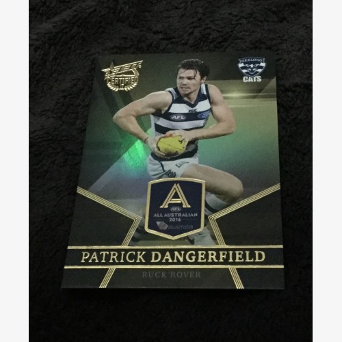 2017 SELECT AFL CERTIFIED ALL AUSTRALIAN CARD - AA17 PATRICK DANGERFIELD - GEELONG CATS