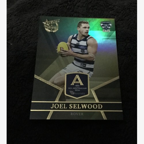 2017 SELECT AFL CERTIFIED ALL AUSTRALIAN CARD - AA18 JOEL SELWOOD - GEELONG CATS