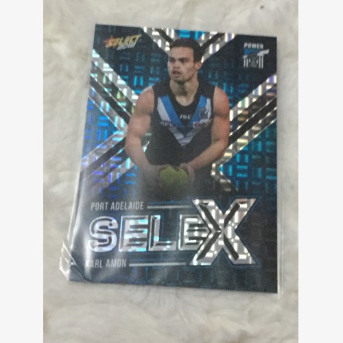 2018 AFL SELECT FOOTY STARS SELEX CARD PORT ADELAIDE POWER KARL AMON