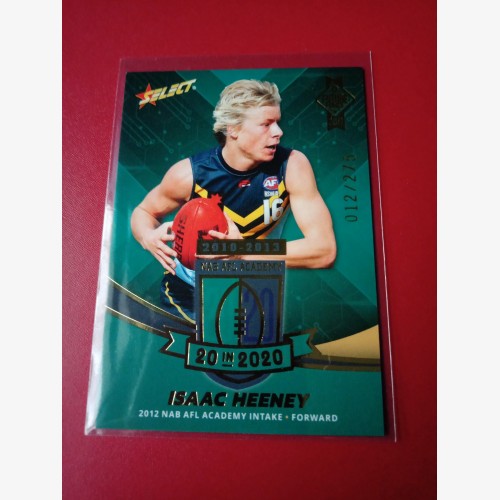 2017 SELECT FUTURE FORCE NAB AFL ACADEMY 20 IN 2020 ISAAC HEENEY SYDNEY SWANS #012/275