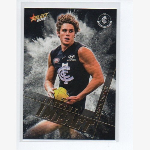 2019 AFL SELECT FOOTY STARS INSTANT IMPACT IT14 CHARLIE CURNOW - CARLTON BLUES