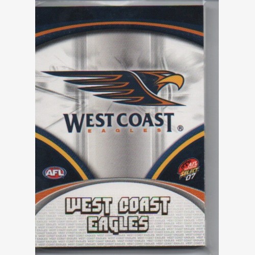 2007 AFL SELECT SUPREME COMMON  TEAM SET - 12 CARDS - WEST COAST EAGLES