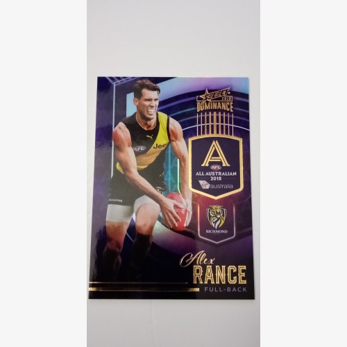2019 AFL SELECT DOMINANCE ALL AUSTRALIAN AA2 ALEX RANCE RICHMOND TIGERS