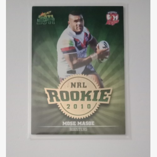 2011 NRL SELECT CHAMPIONS ROOKIE CARD SYDNEY ROOSTERS #R51 MOSE MASOE