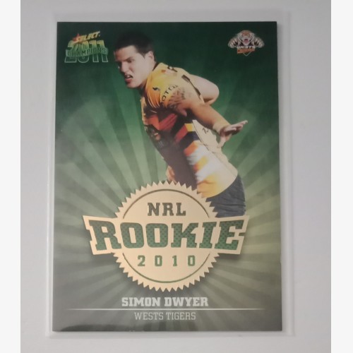 2011 NRL SELECT CHAMPIONS ROOKIE CARD WESTS TIGERS #R55 SIMON DWYER