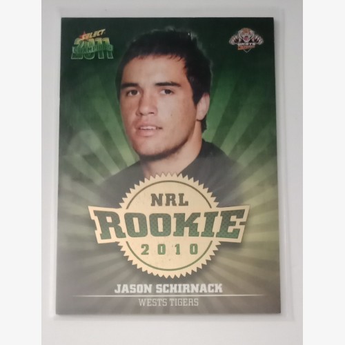 2011 NRL SELECT CHAMPIONS ROOKIE CARD WESTS TIGERS #R58 JASON SCHIRNACK