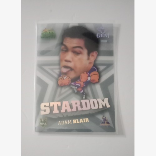 2011 NRL SELECT CHAMPIONS STARDOM GEM CARD #MG8 ADAM BLAIR MELBOURNE STORM