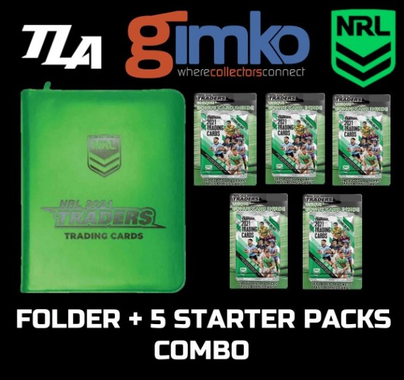 2021 NRL RUGBY LEAGUE TLA TRADERS ALBUM + 5X STARTER PACK COMBO