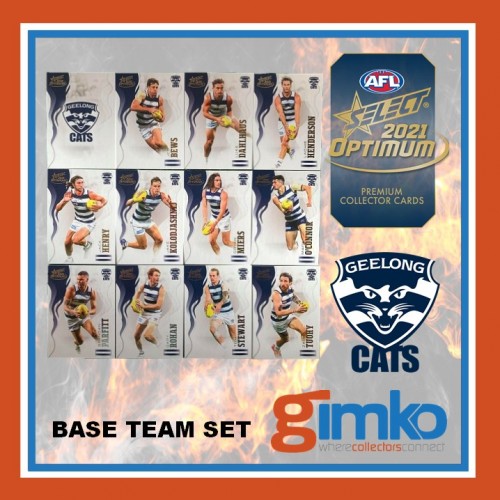 2021 AFL SELECT OPTIMUM 12 CARD BASE TEAM SET - GEELONG CATS