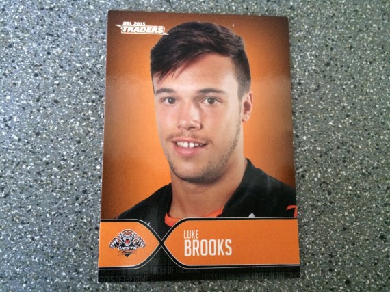 2015 NRL Traders Faces of the Game Card - Luke Brooks - Wests Tigers