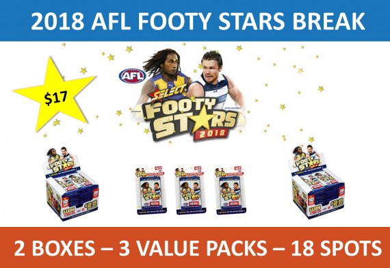 #821 AFL 2018 FOOTY STARS BITE SIZE BREAK - SPOT 13