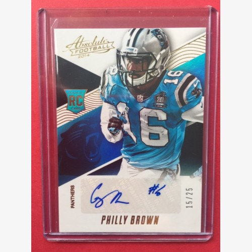 2014 Absolute PHILLY BROWN  Rookie Auto card #15/25 Panthers