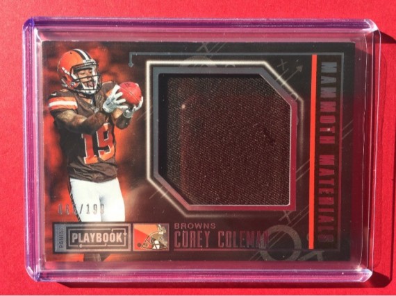 2016 PLaybook COREY COLEMAN Mammoth Materials Patch card #65/199 Browns