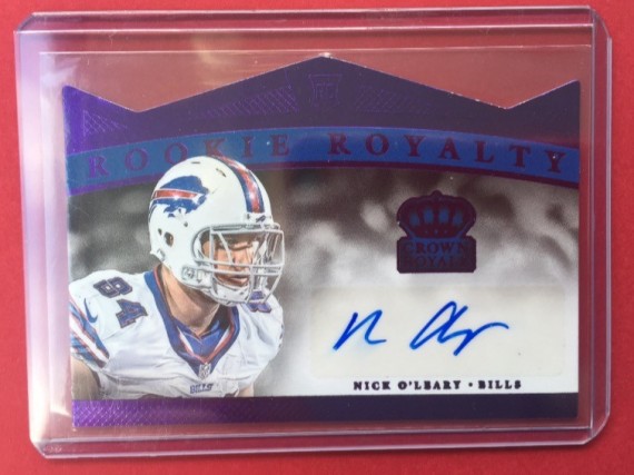 2015 Crown Royale NICK O'LEARY Rookie Royalty Auto card #1/25 Bills