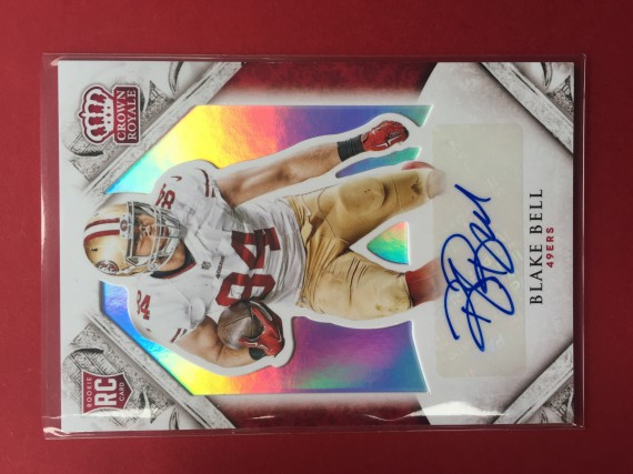 2015 Crown Royale BLAKE BELL  Rookie  Auto card #88/99  49ers