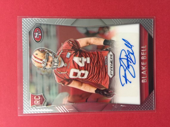 2015 Prizm BLAKE BELL 49ers  Rookie  Auto card