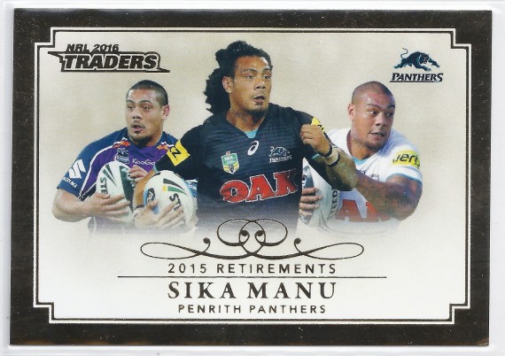 2016 NRL Traders Retirements R11/18 Sika MANU Panthers