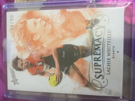 2019 Select Supremacy Lachie Whitfield Base Card 64/90
