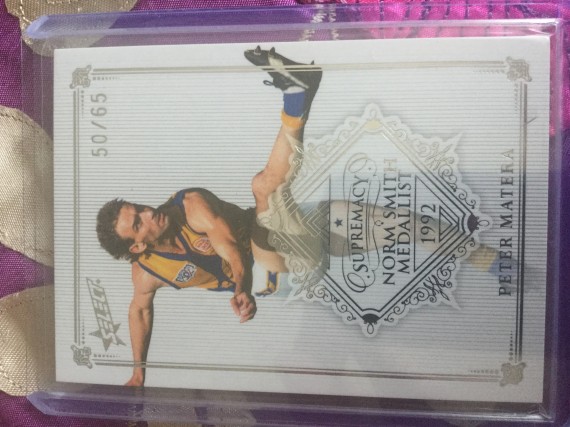 2019 Select Supremacy Peter Matera Norm Smith Medalist Card 50/65