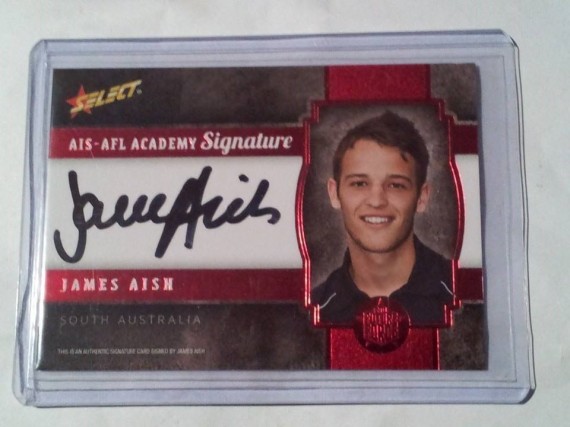 2013 Select AFL Future Force - James Aish Draft Signature Card (Brisbane)