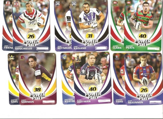 2013 NRL Power Play - Various Players - Lot x 12