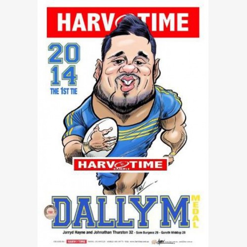 2014 Dally M Winner Jonathan Thurston Cowboys (Harv Time Poster)