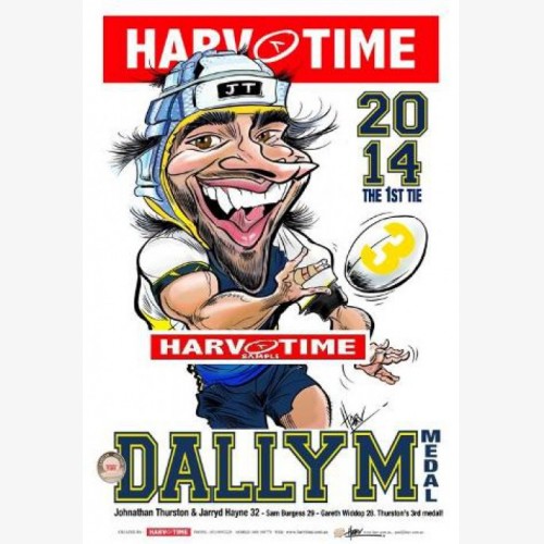 2014 Dally M Winner Jarryd Hayne Parramatta Eels (Harv Time Poster)
