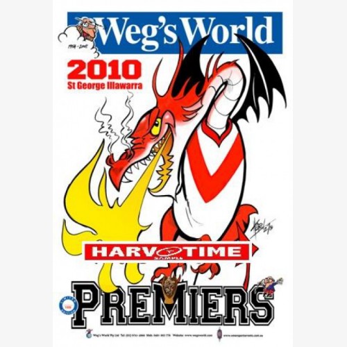 2010 NRL Premiers  St George Dragons (Harv Time Poster)