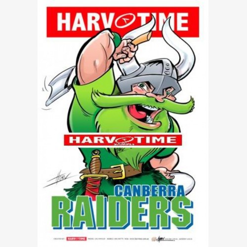 Canberra Raiders Mascot (Harv Time Poster)