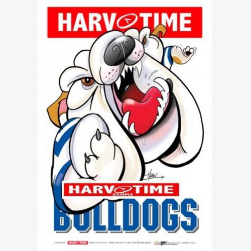 Canterbury Bulldogs Mascot (Harv Time Poster)