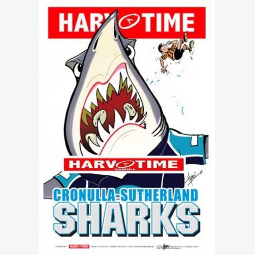 Cronulla Sharks Mascot (Harv Time Poster)