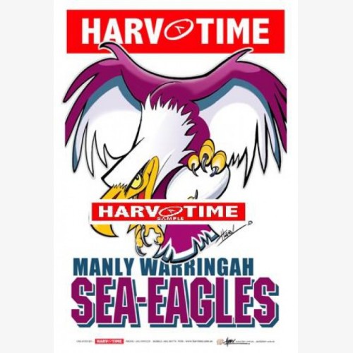 Manly Sea Eagles Mascot (Harv Time Poster)