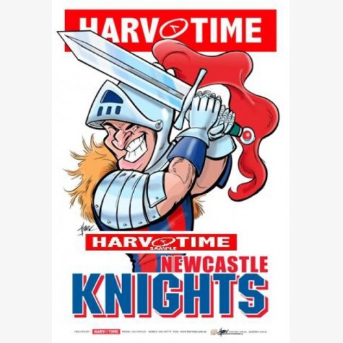 Newcastle Knights Mascot (Harv Time Poster)